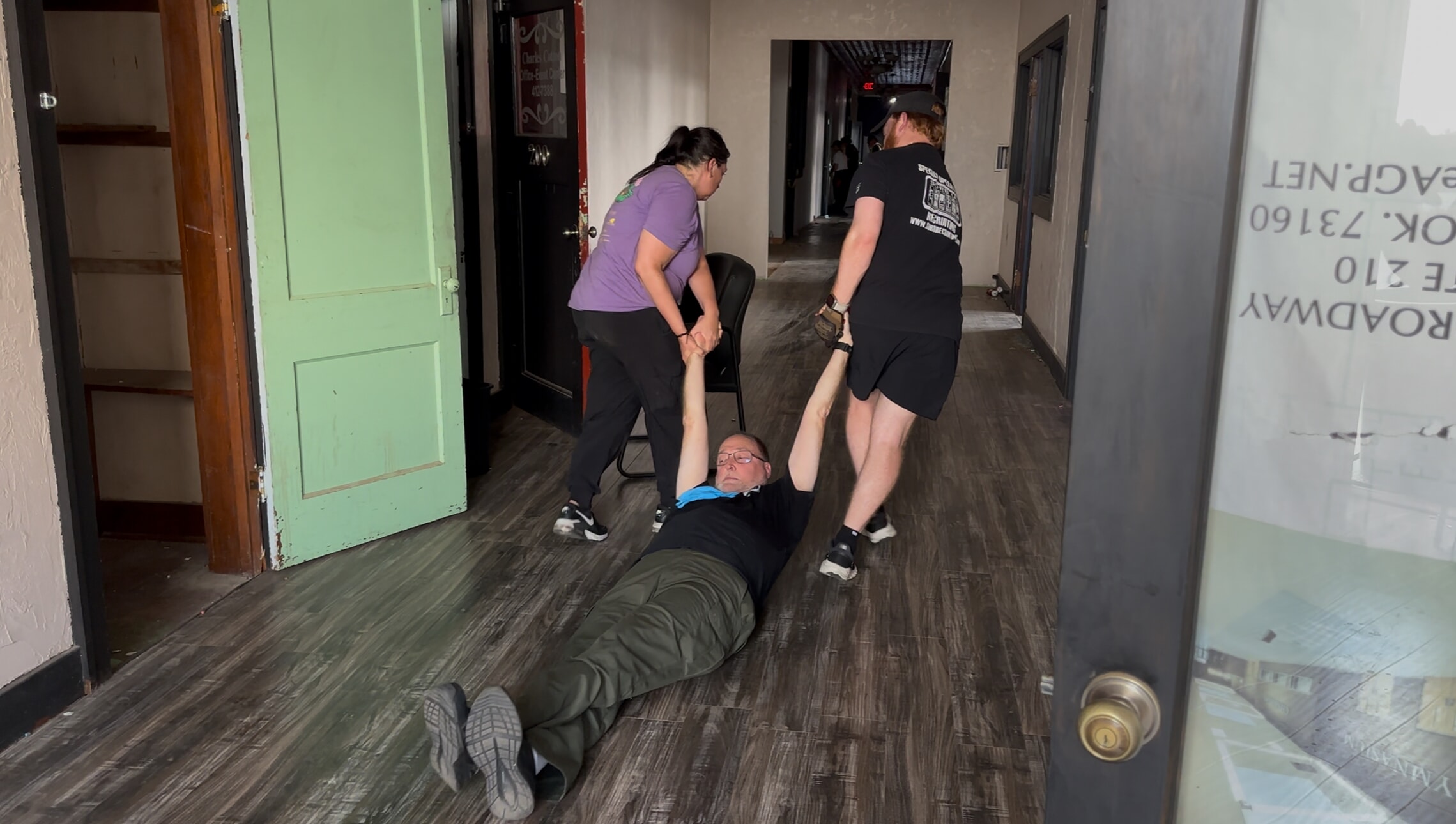 Norman Regional EMSSTAT Training in Moore, Oklahoma Pulling Victim