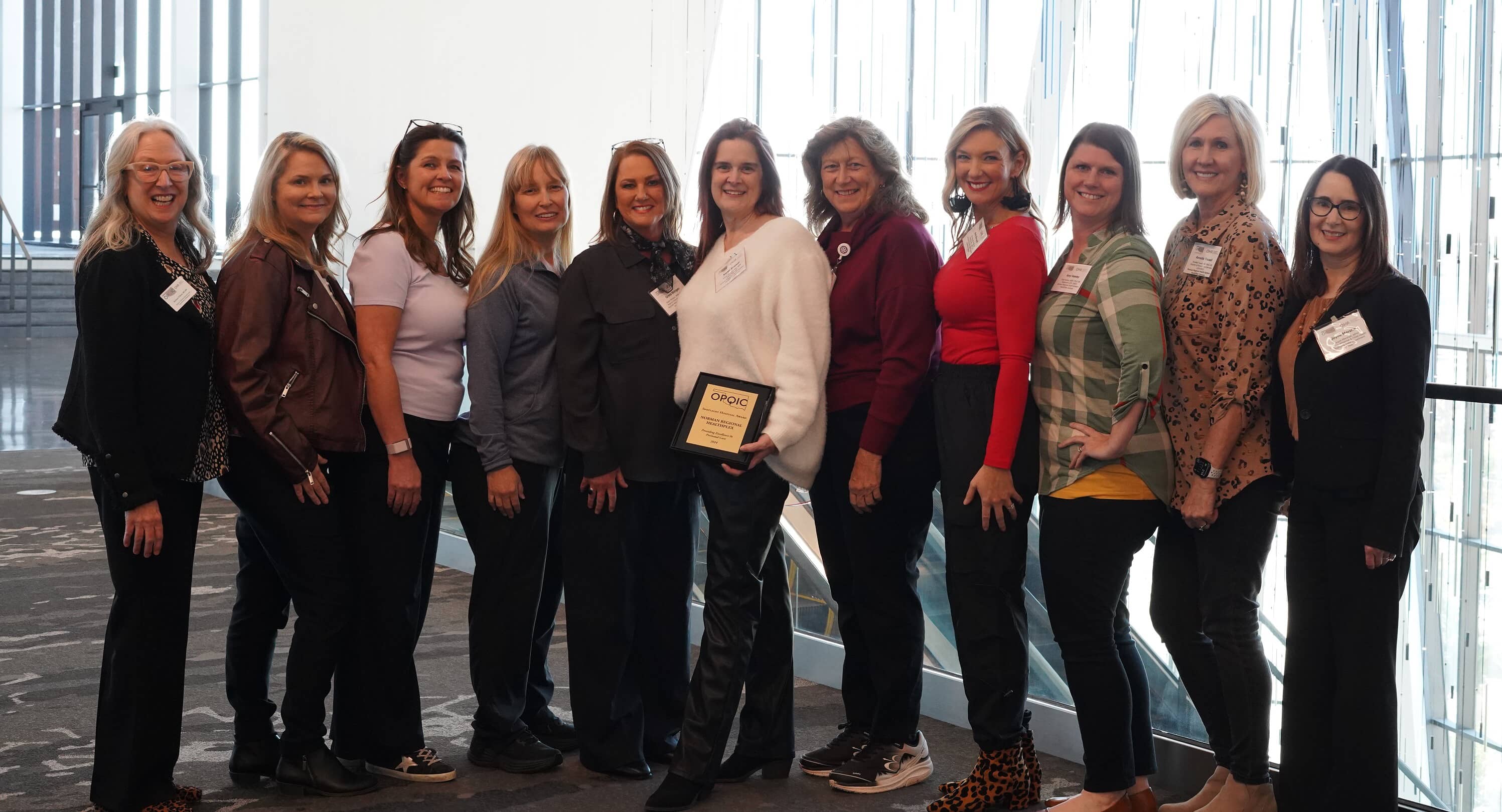 Norman Regional Women's and Children's team accepts OPQIC's Gold Award