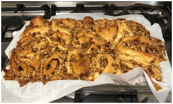 sticky buns from oven